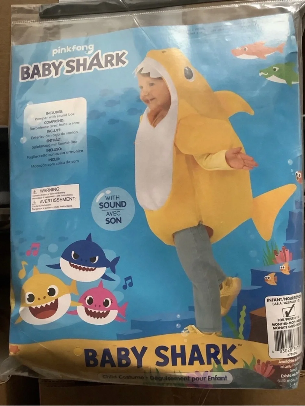 Baby Shark’s Baby Shark Costume with Sound Chip - Picture 4 of 6